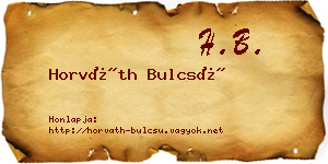 Horváth Bulcsú névjegykártya