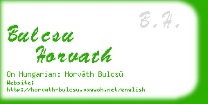 bulcsu horvath business card