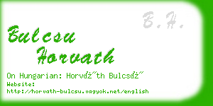 bulcsu horvath business card